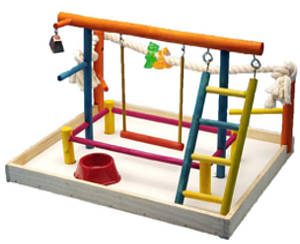 extra-large activity center for cockatiels