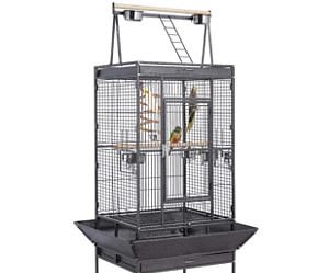 spacious cage for small and mid-size parrot birds