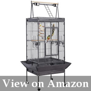 spacious cage for small and mid-size parrot birds
